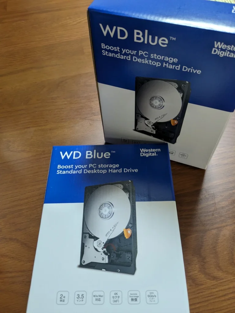 Western Digital WD Blue 6TB HDD のパッケージ